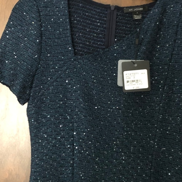 Cocktail Dress in Sequin Knit by St John - Picture 4 of 5